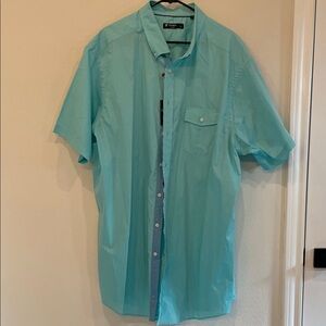 Cremieux Turquoise Casual Button Down Shirt - Tall Man